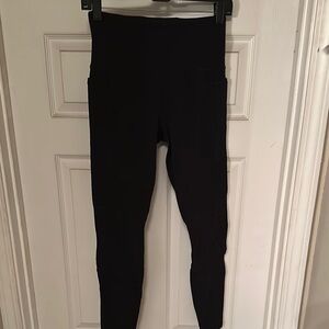 Athleta Black Salutation Moto Tights